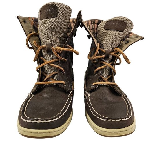 Sperry Top Sider Hikerfish Women’s Sze 8.5M Leather Outdoor Hiking Lace Up Boots - Picture 16 of 16